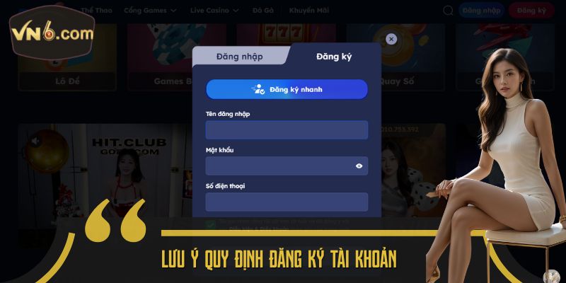 Lưu ý quy định đăng ký tài khoản 